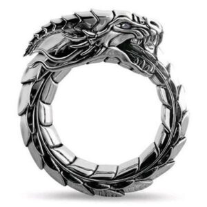 Dragon Ring Ouroboros Serpet Steel