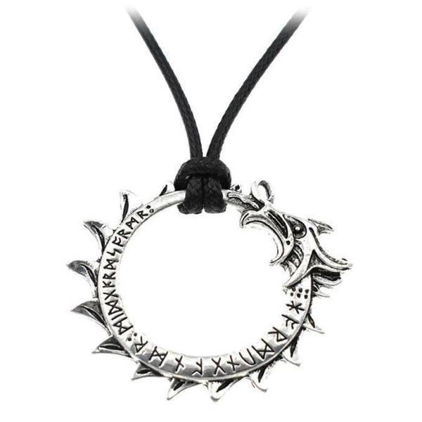ouroboros necklace steel