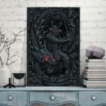 Dragon Samurai Painting Wall Art