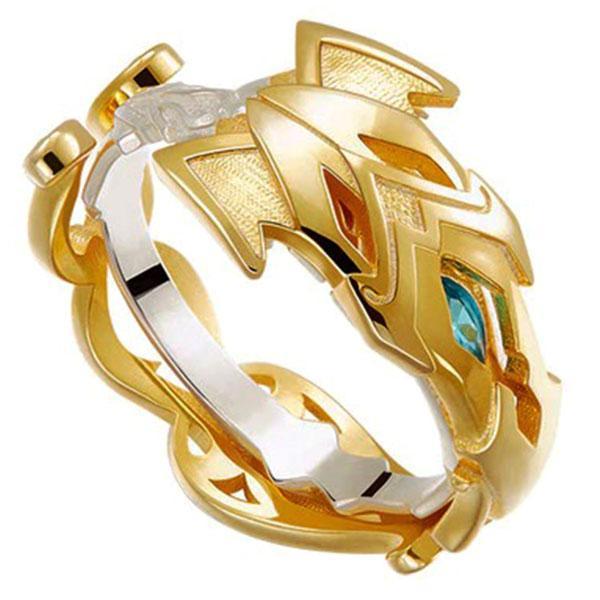 Dragon Ring Golden Armor Zirconium