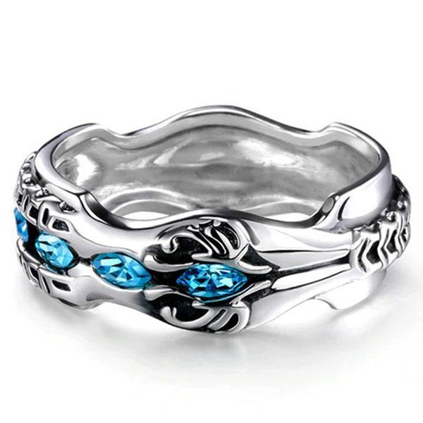Dragon Ring Azure Sky Silver
