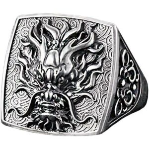 Dragon Ring Vintage Silver Sterling 925