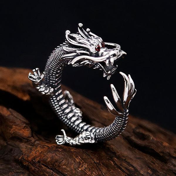 Dragon Ring Conqueror Silver Sterling