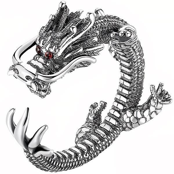 Dragon Ring Conqueror Silver Sterling