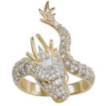 Dragon Ring Brilliant Woman Zinc Crystals