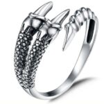 Dragon Ring White Claw Sterling Silver