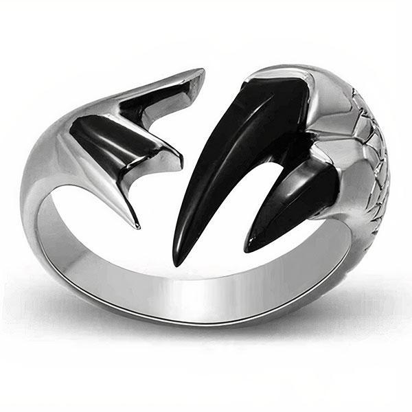 Dragon Ring Black Claw Silver Sterling 925 Solid