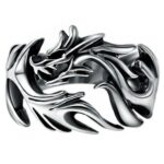 Dragon Ring Hollow Silver Sterling 925
