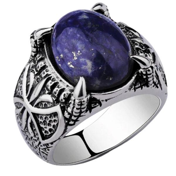 Dragon Ring Lapis Lazuli Sterling Silver 925