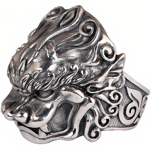 Dragon Ring Lion Sterling Silver 925