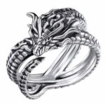 Dragon Ring Medusa Sterling Silver