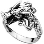 Dragon Ring Lucky Charm Sterling Silver