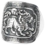 Dragon Ring Qilin 990 Pure Silver