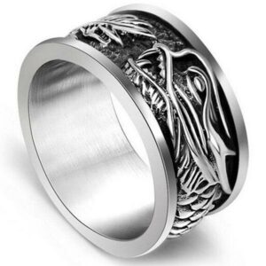 Dragon Ring Stainless Steel Scale 316L