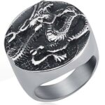Dragon ring Feng Shui Stainless Steel