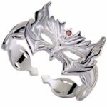 Dragon Ring Venetian Mask Sterling Silver