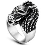 Dragon Ring Horse Head Stainless Steel