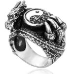 Dragon Ring Yin Yang Stainless Steel