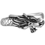 solid S925 silver Chinese Dragon Ring