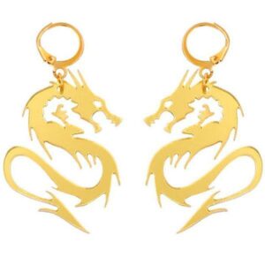 Dragon Earrings Animal Zinc 3gr