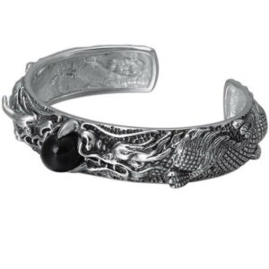 Dragon Bracelet Agate Stone Sterling Silver