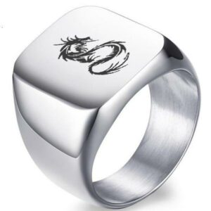 Dragon Signet Ring Stainless Steel