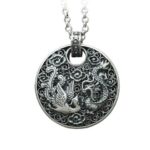 Chinese Dragon Necklace Silver