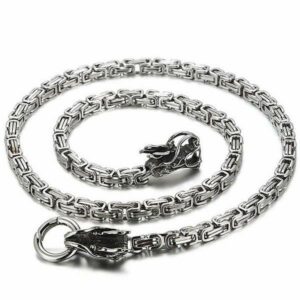 Dragon Necklace Two Brothers Stainless Steel