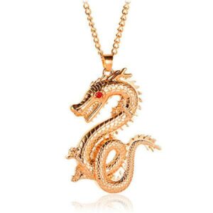Dragon Necklace Golden Plated Unisex