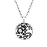 Oriental Dragon Necklace Steel