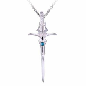 Dragon Necklace Dragon Sword Sterling Silver Zircon