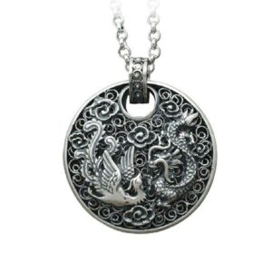 Dragon Necklace Phoenix Pure Silver 990
