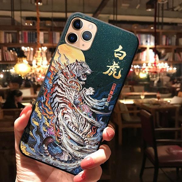 Dragon IPhone Case Tiger Art Silicon