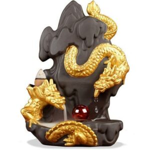 Gold Dragon Backflow Incense Burner