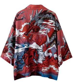 Dragon Kimono Japan Culture Inspired Polyester