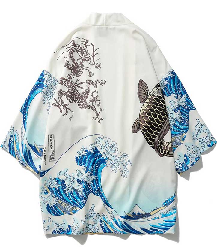 Dragon Kimono Koi Carp Cotton