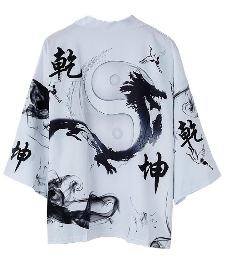Dragon Kimono Luna Black and White