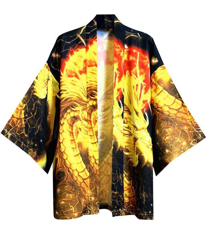 Dragon Kimono Sun Polyester