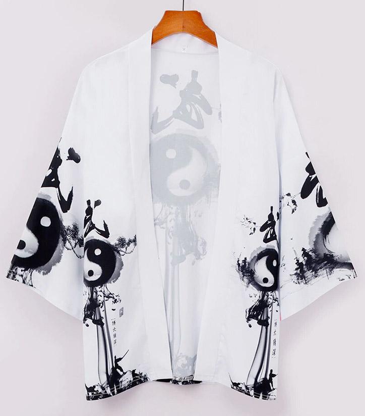 Dragon Kimono Yin Yang Polyester