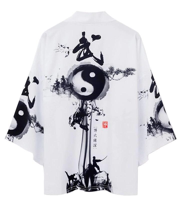 Dragon Kimono Yin Yang Polyester