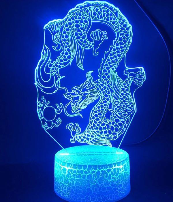Dragon Lamp Chinese LED (3D)