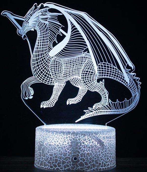 Dragon Lamp Hologram LED (3D)