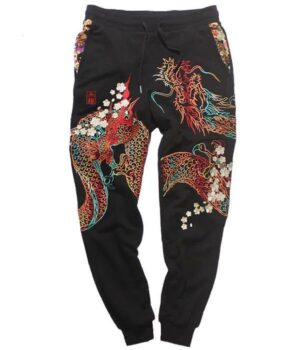 Dragon Pants Embroidered Pure Cotton