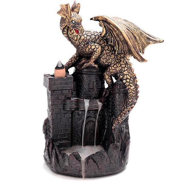 Dragon Incense Burner Legendary Castle Resin