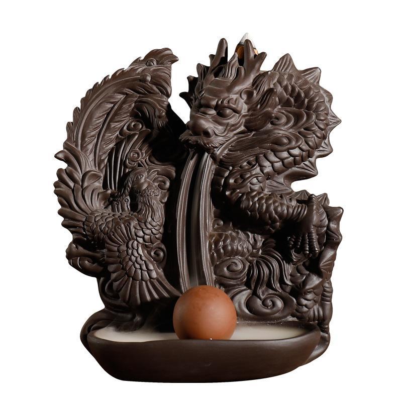Dragon Backflow Incense Burner Ceramic