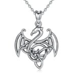 Necklace Dragon Celtic Silver