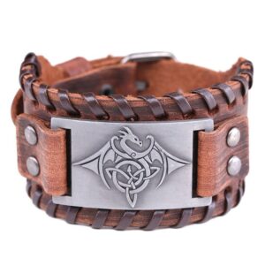 Leather Dragon Bracelet