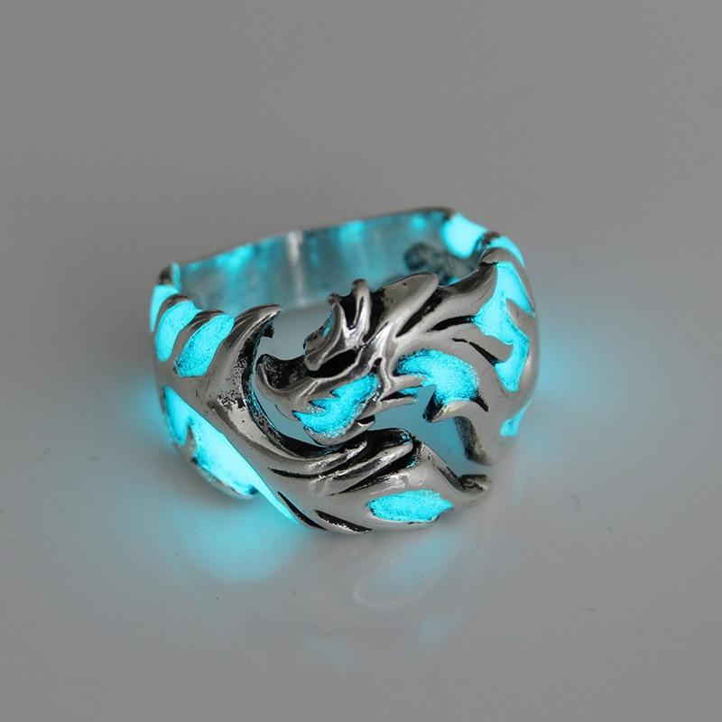 Sterling Silver Cheap Ring With Dragon Engraved