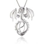 Silver Dragon Pendant Chain Necklace