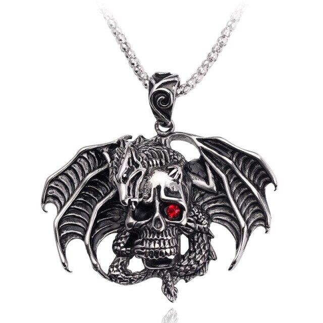 Skull and Dragon Necklace